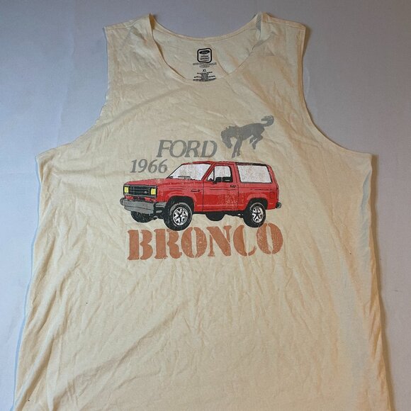 1996 Ford Bronco Tank Top Womens XL Cream Hybrid Apparel Scoop Neck Sleeveless - Picture 1 of 4